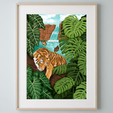 Sleepy Tiger Art Print
