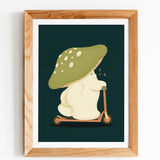 Mushroom Green Art Print
