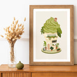 ice cream shop art print poster for gallery wall art