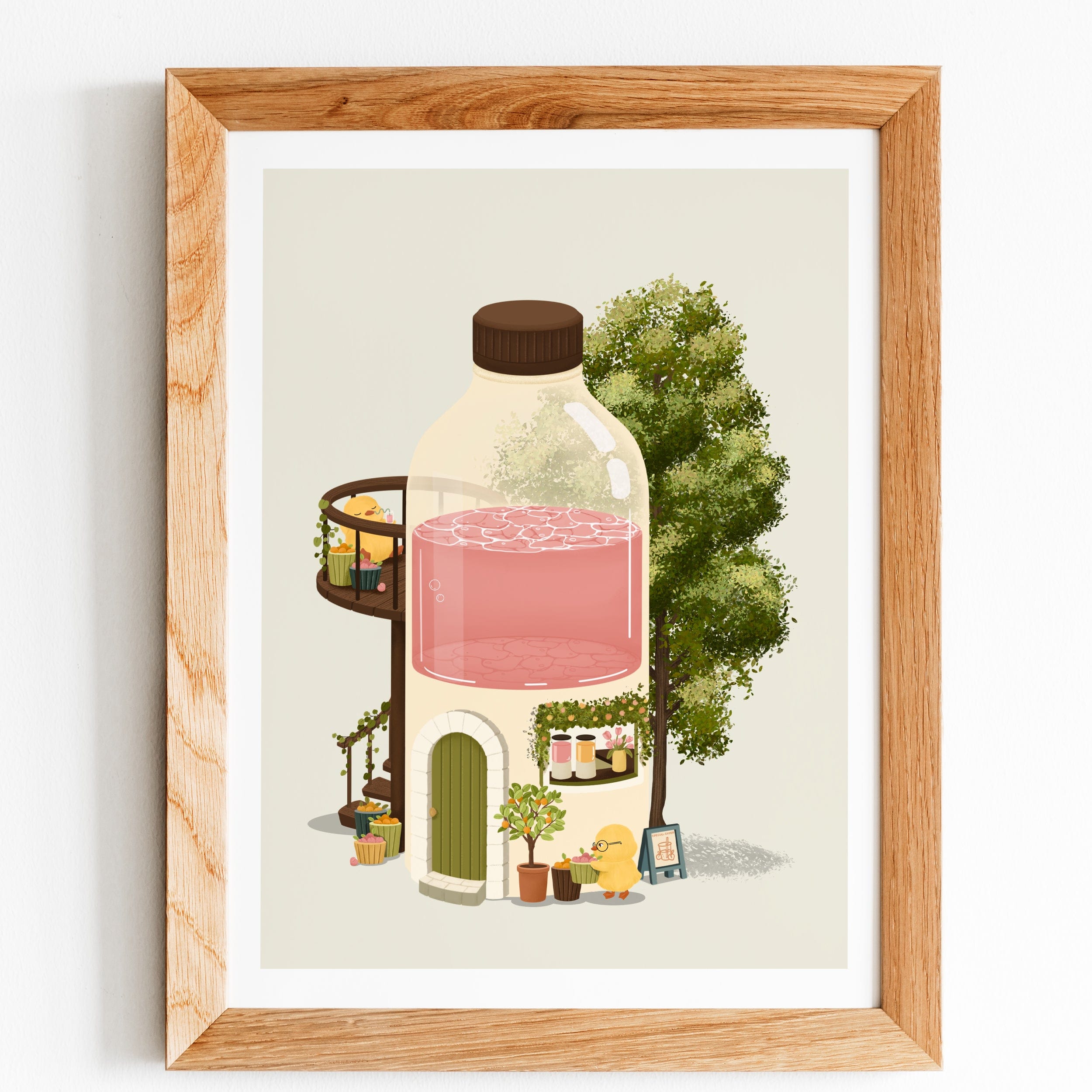 juice shop art print poster for gallery wall art