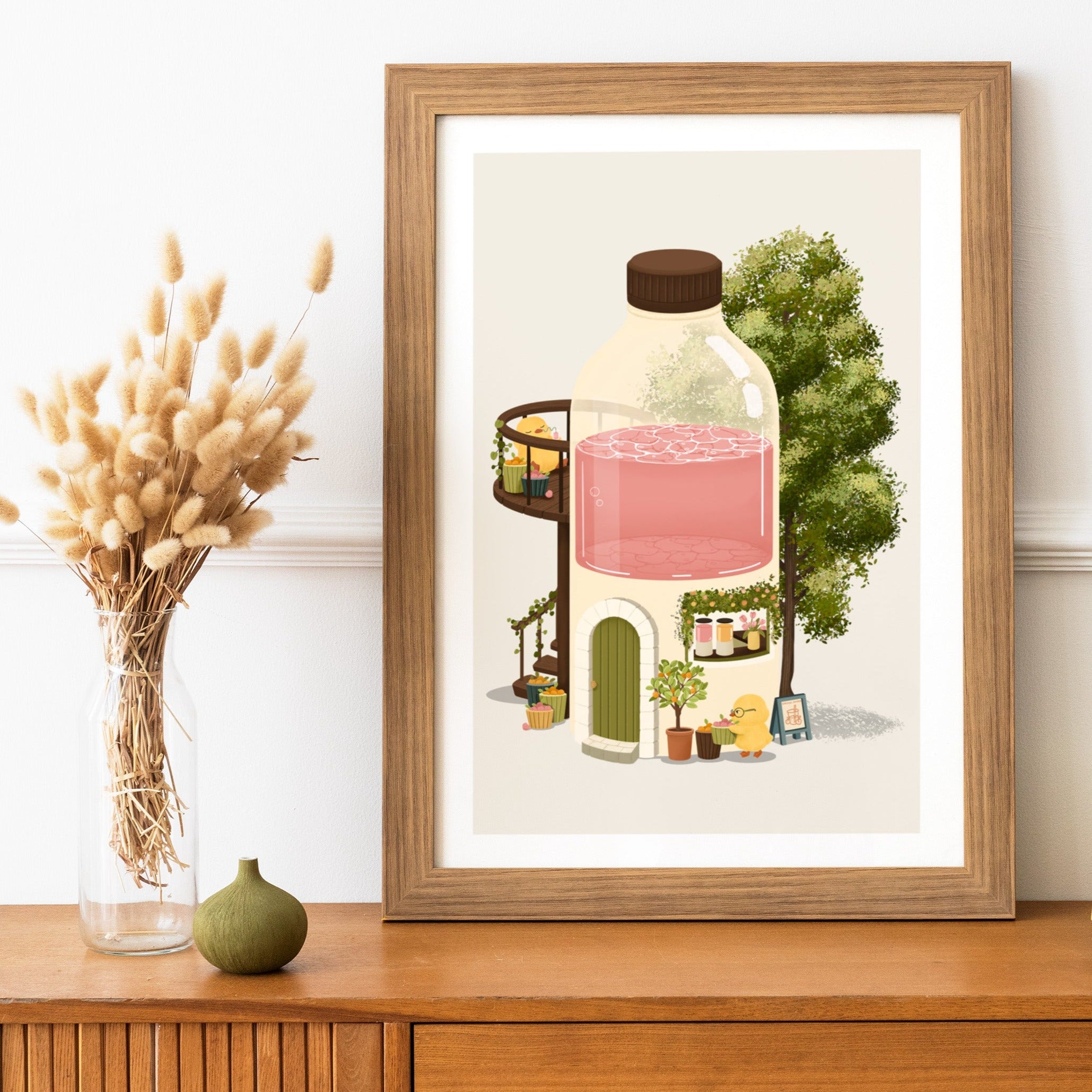 juice shop art print poster for gallery wall art