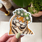smiley tiger sticker