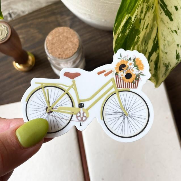 bike plant sticker for decorative