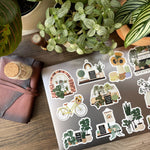 plant sticker on laptop as decorative stickers