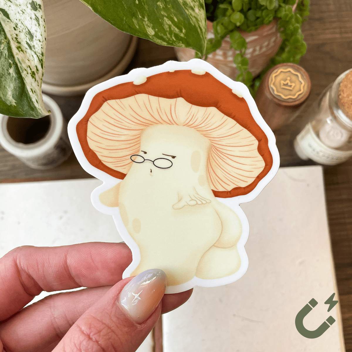 mushroom fungi magnet for fridge